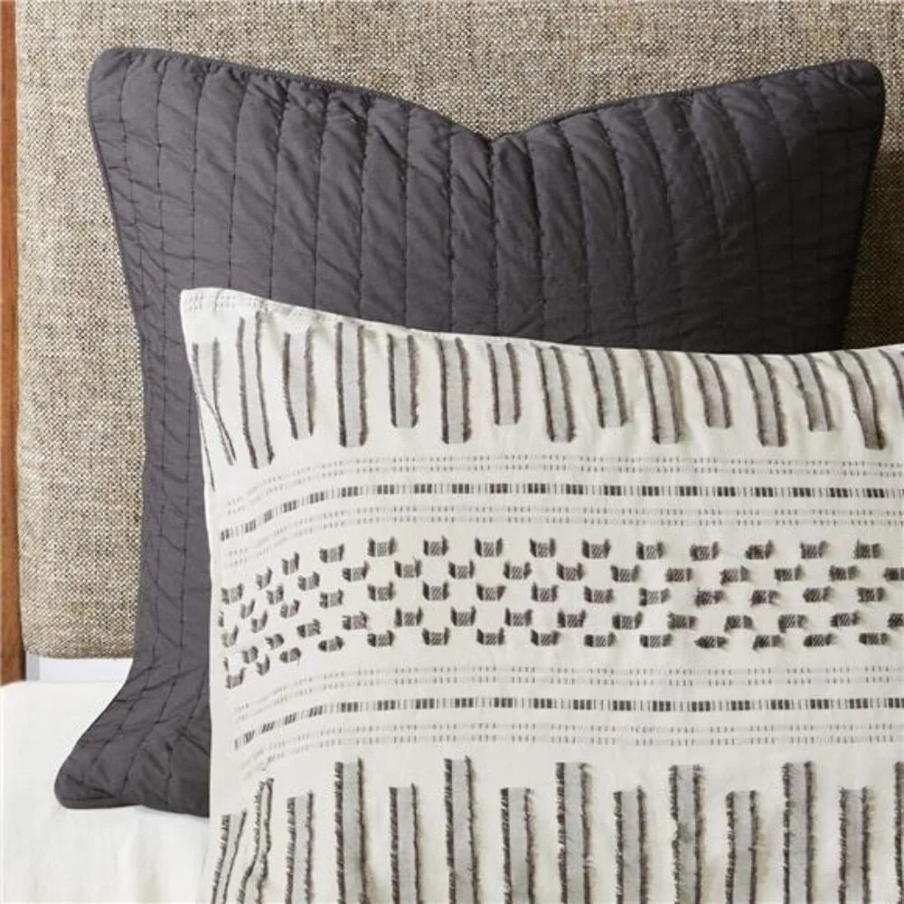 Luxurious Cotton-Bedding Set - Mid Century Trendy Geometric Design, All Season